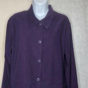 R & K Women Plum Top Pants Suit Set Outfit Size 8